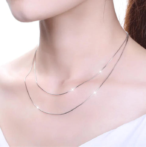 1 mm italian 925 Silver Snake Chain for Girls