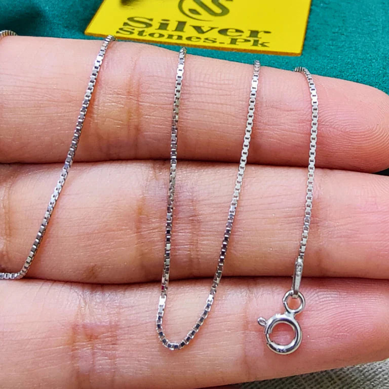 Rhodium Coated Italian Silver Chain